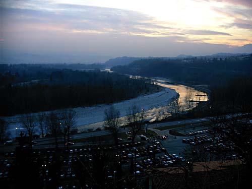 Fiume Piave al tramonto